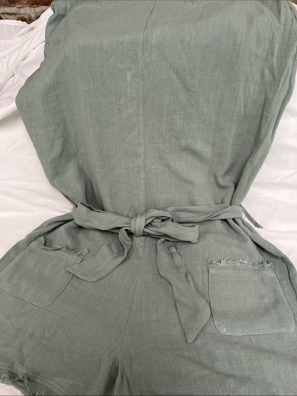 Fate Light Sage Green Romper.